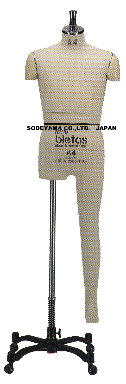 ニューブレタス トルソフォーム New Bletas Full-Length Form Y5・Y6・A4・B4 Dummy 工業用・パターン用 ダミー  人体